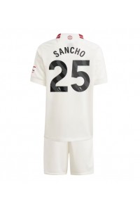 Manchester United Jadon Sancho #25 Babyklær Tredje Fotballdrakt til barn 2023-24 Korte ermer (+ Korte bukser)